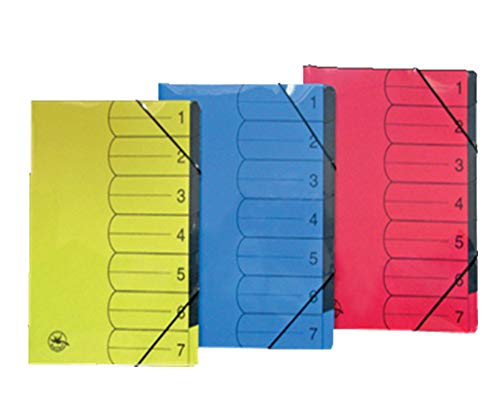 Molin Ordner aus Karton mit 7 Fächern, 32 x 24 Ordner, 33 cm, gelb, 33 cm, Ordner von Molin