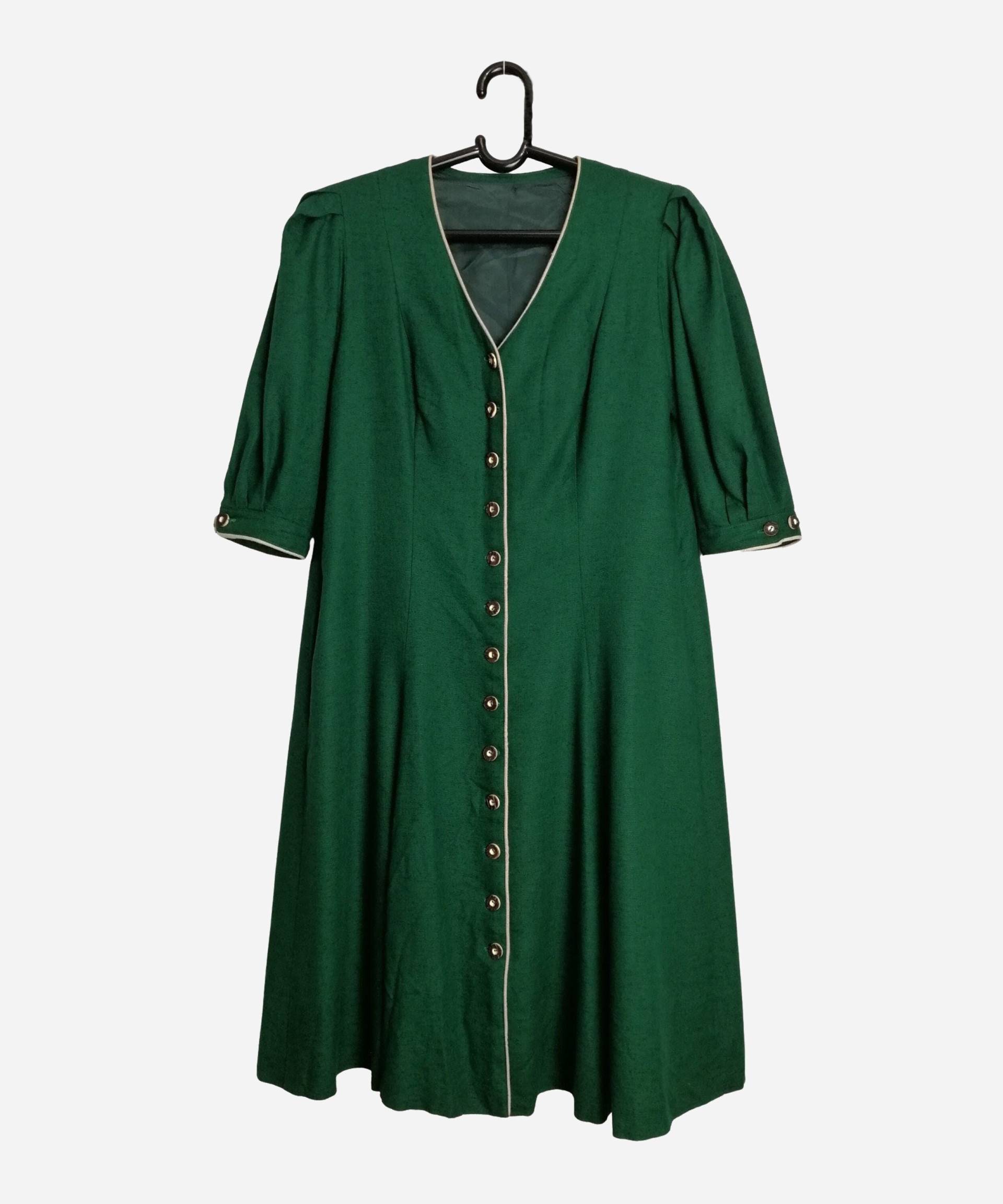 Vintage Leinen Dirndl Kleid Damen Trachten Trachtenkleid von MolinelliVintage