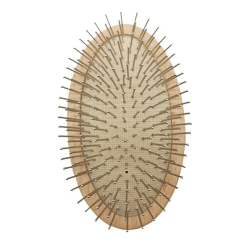 Molinter Haarbürste mit Stahlborsten Holz Anti Statische Professionelle Kissen Massage Haar Bürste für Antistatik Kopfhautmassage von Molinter
