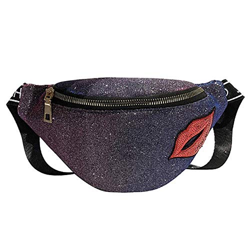 Molinter Hüfttaschen Bauchtasche Gürteltasche Damen Paillette Glitzer Sporttasche für Frauen Mädchen Kinder (Farbe) von Molinter
