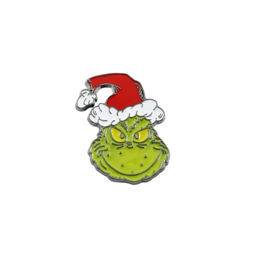 Molinter Weihnachten Brosche Grinch Schädelkopf Abzeichen Pin Weihnachten Mitbringsel für DIY Kleidung Pullover Hemd Rucksack Hut (A) von Molinter