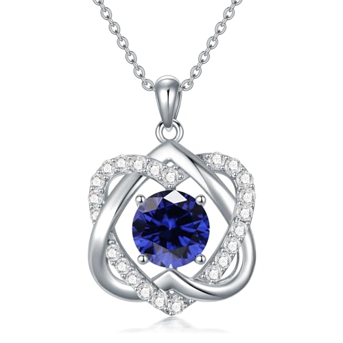 Molioaki Halskette Damen Silber 925 mit Zirkonia Herz kette 45+5 cm Länge Silberkette Schmuck Weihnachtsgeschenke für Frauen Sie Freundin Mama Valentinstag Geburtstags Muttertag-12 von Molioaki