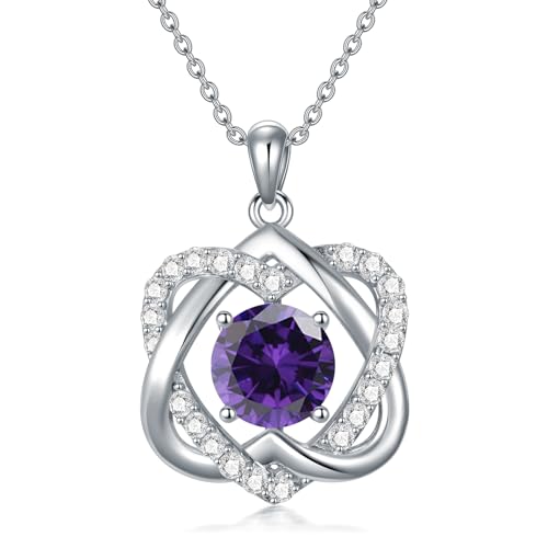 Molioaki Halskette Damen Silber 925 mit Zirkonia Herz kette 45+5 cm Länge Silberkette Schmuck Weihnachtsgeschenke für Frauen Sie Freundin Mama Valentinstag Geburtstags Muttertag-2 von Molioaki