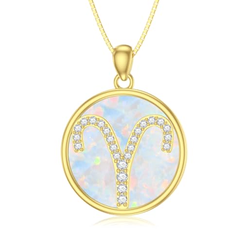 Molioaki Sternzeichen Kette Silber 925 Zwölf Sternzeichen Halskette mit Anhänger 45+5 CM Länge Kette Damen mit Zirkonia Silberkette Geschenke für Frauen Valentinstag Geburtstags Muttertag-BY von Molioaki