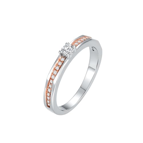 Molioaki Verlobungsring Paar Silber 925 Damenring mit Zirkon Ehering Trauring Partnerringe für Sie und Ihn Paar Geschenke für Ehefrau Freundin-50 von Molioaki