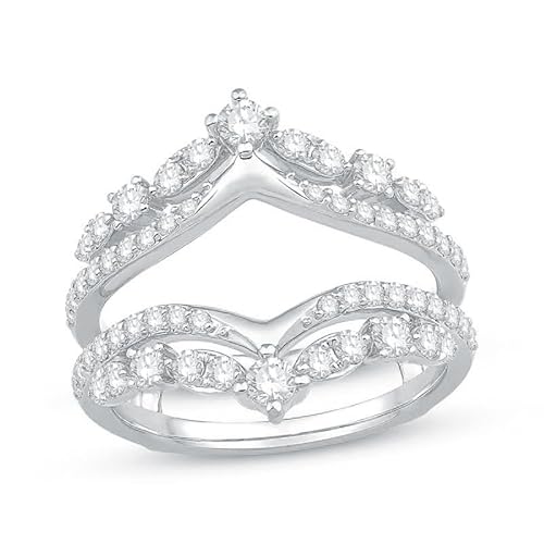 Molioaki Verlobungsring für Damen im Rundschliff 925 Sterlingsilber 9K/14K/18K Ehering Damen-Set 5A Zirkonia/Moissanit/Zuchtdiamant/Natürlicher Diamant Personalisierter Gravurring-1 von Molioaki