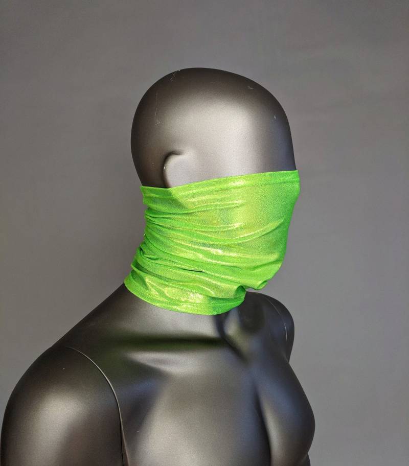 Lime Grün Holo Bandit Maske von MolliPopGlow