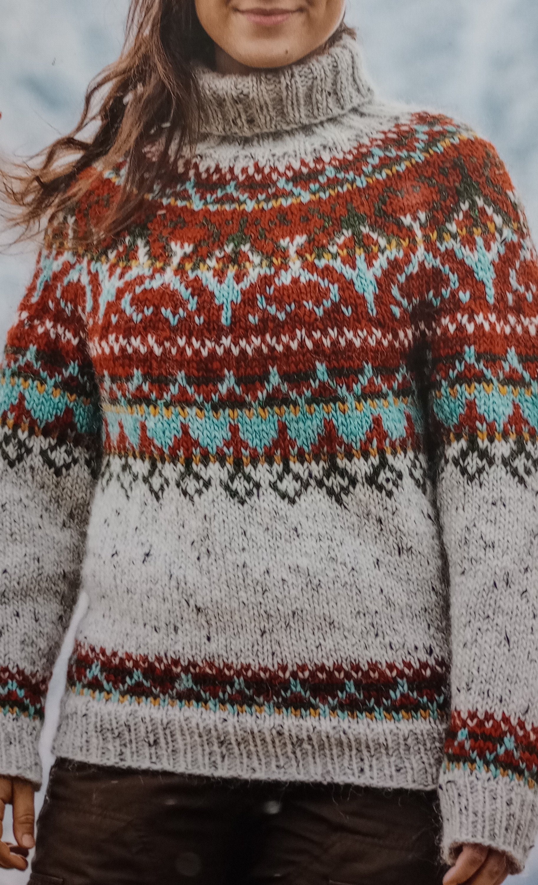 6639 Einzigartige Handgestrickte Island-/Norwegerjacke Kuschelige Eleganz Für Kalte Tage von Mollistrick