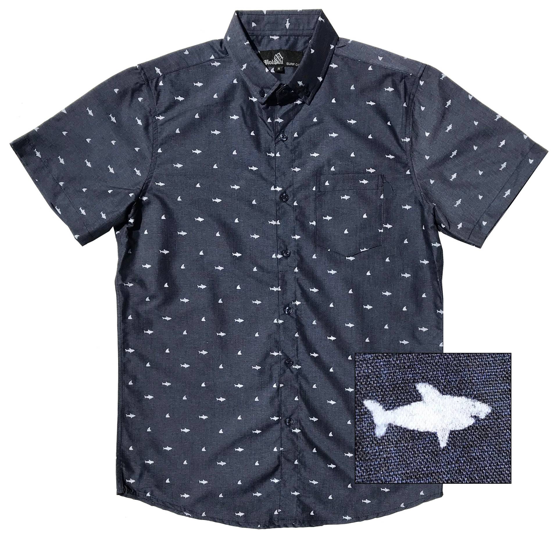 Molokai Haie Navy Button-Down-Shirts Molokai Haie Navy Button-Down-Shirts von MolokaiSurfCompany
