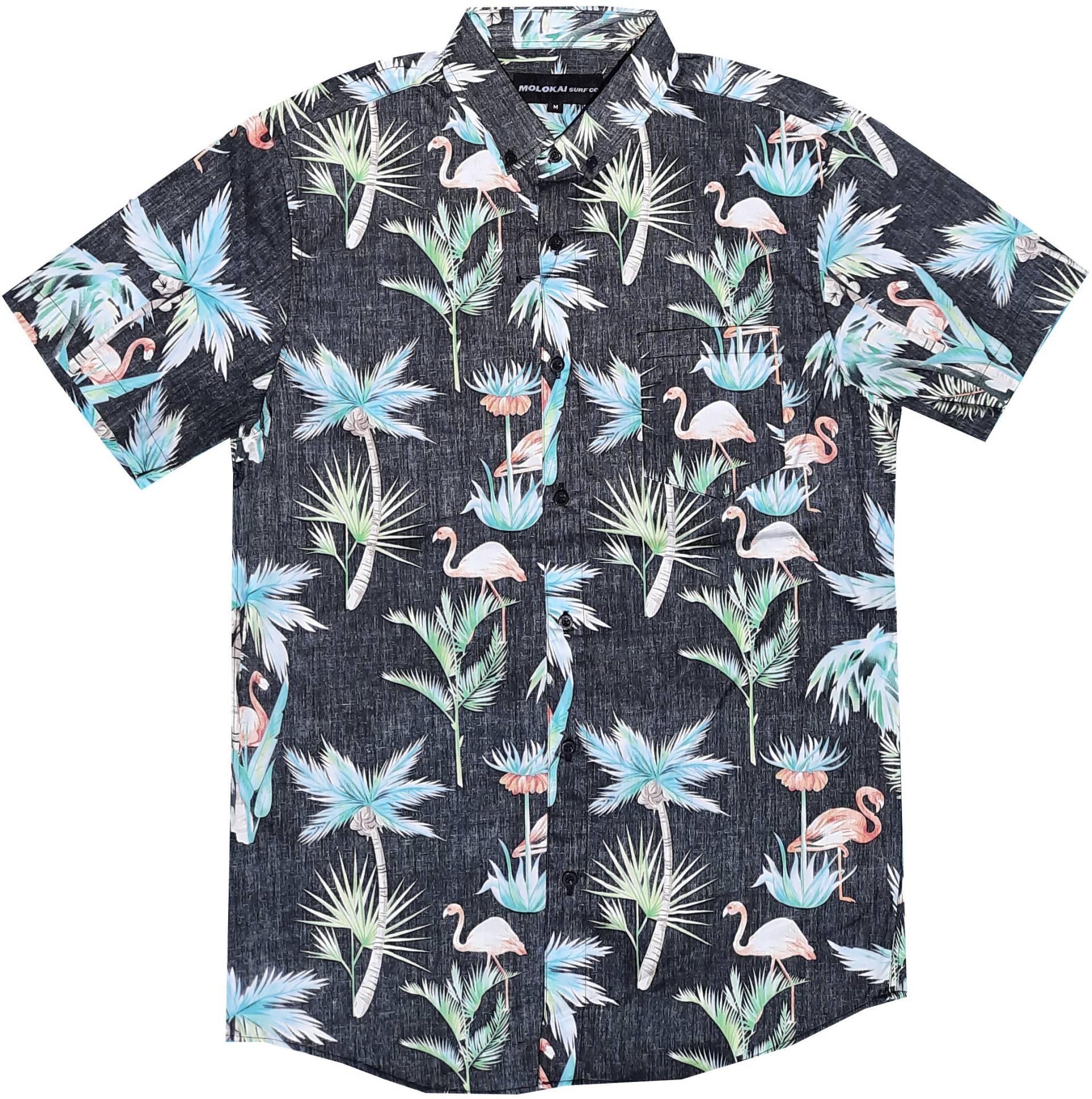 Molokai Reversed Floral Flamingo Button-Down-Hemd Molokai Reversed Floral Flamingo Button-Down-Hemd von MolokaiSurfCompany
