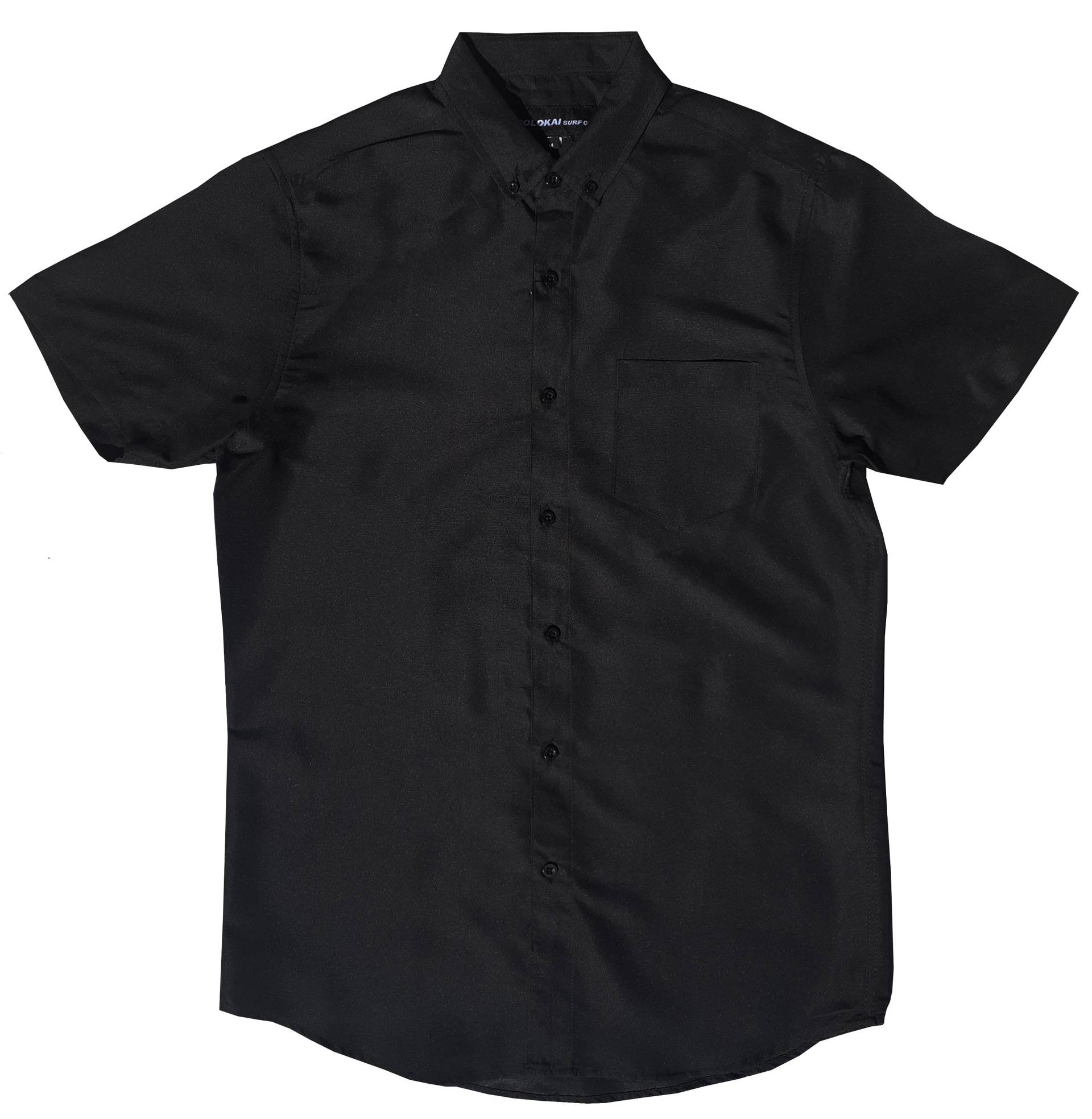 Molokai Solid Schwarz Button-Down-Hemd Molokai Solid Schwarz Button-Down-Hemd von MolokaiSurfCompany