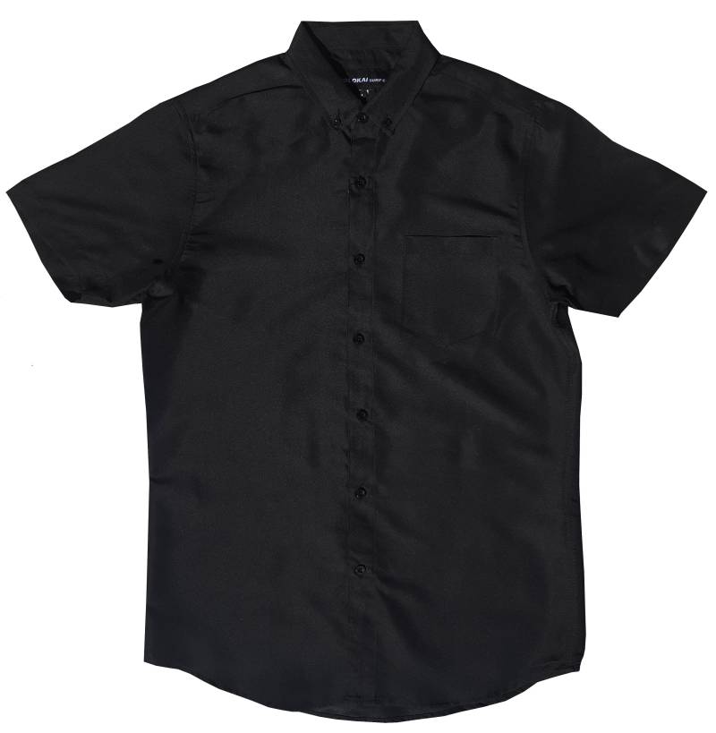 Molokai Solid Schwarz Button-Down-Hemd von MolokaiSurfCompany