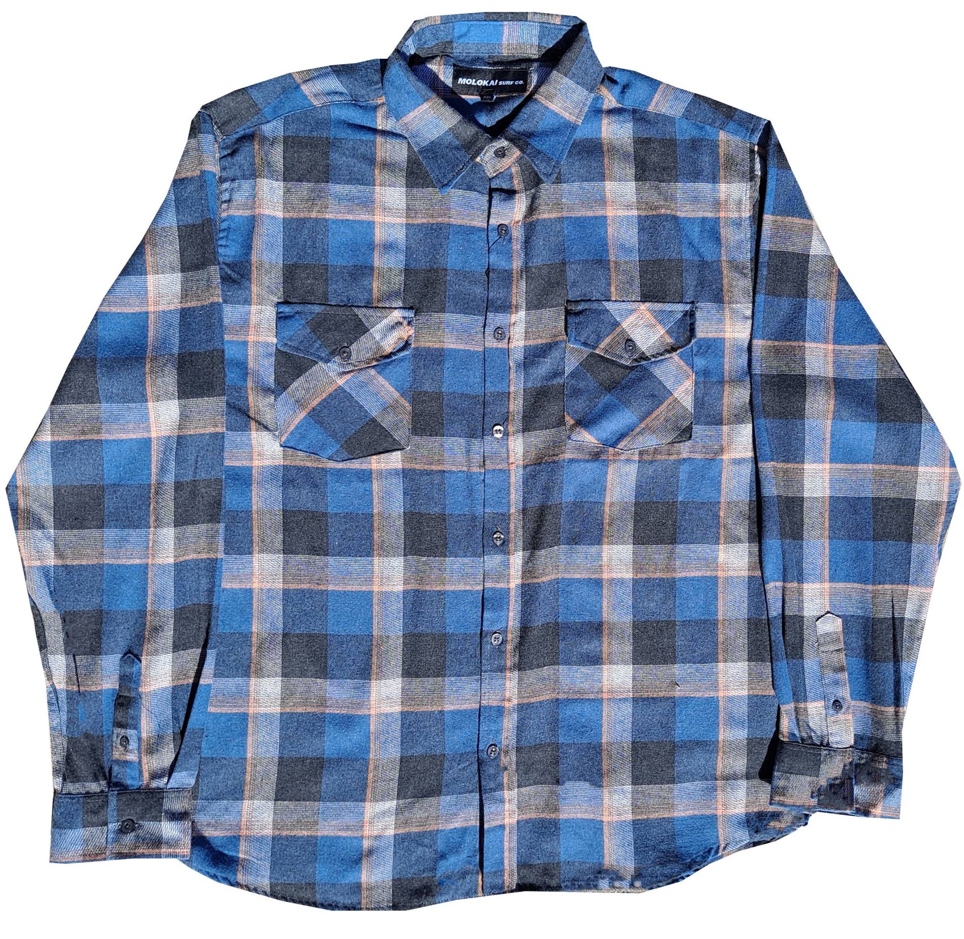 Molokai Surf Orange Stripped Karo Flanell Molokai Surf Orange Stripped Karo Flanell von MolokaiSurfCompany
