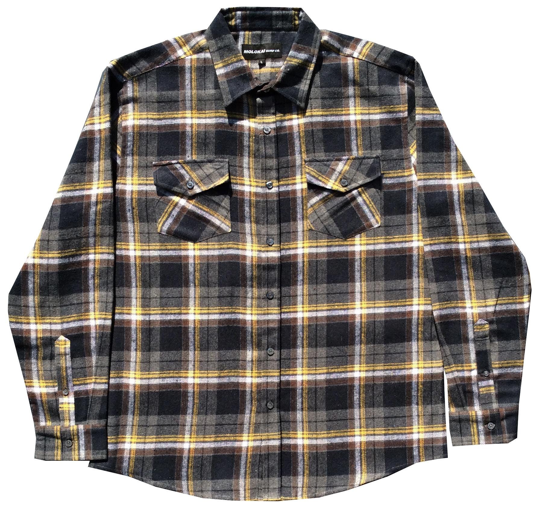 Molokai Surf Schwarz Und Gelb Flanell Molokai Surf Schwarz Und Gelb Flanell von MolokaiSurfCompany