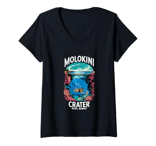 Damen Vor dem Maui -Kriterium, T-Shirt mit V-Ausschnitt Damen Vor dem Maui -Kriterium, T-Shirt mit V-Ausschnitt von Molokiniscuba