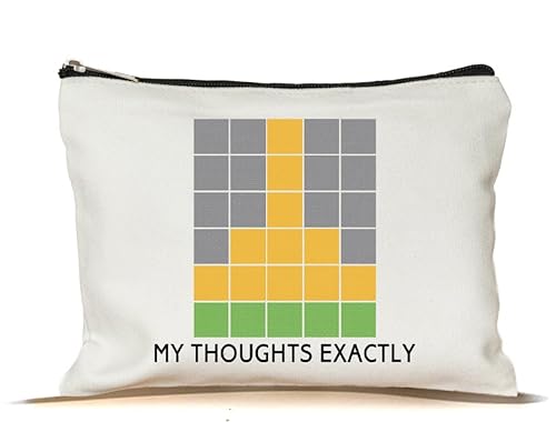 My Thoughts Exactly Wordle Make-up-Tasche, lustiges Geschenk für Wordle-Liebhaber, Make-up-Tasche, inspiriert von Wordle, Mittelfinger-Wordle, Make-up, Reisetasche, Geschenke für Frauen, Freunde, von MoltDesigns