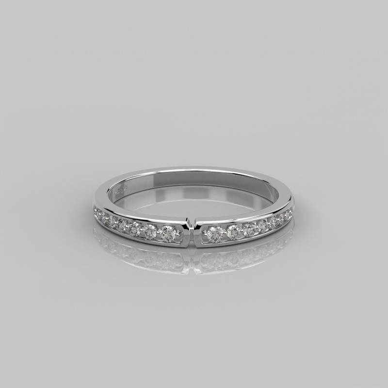 0, 16 Ct Naturdiamant Halbe Ewigkeit Band Für Frauen/10K Solid Gold Pave Set Ring Zierlicher Ehering Bandring Diamantring Sie von MoltaBellaJewels