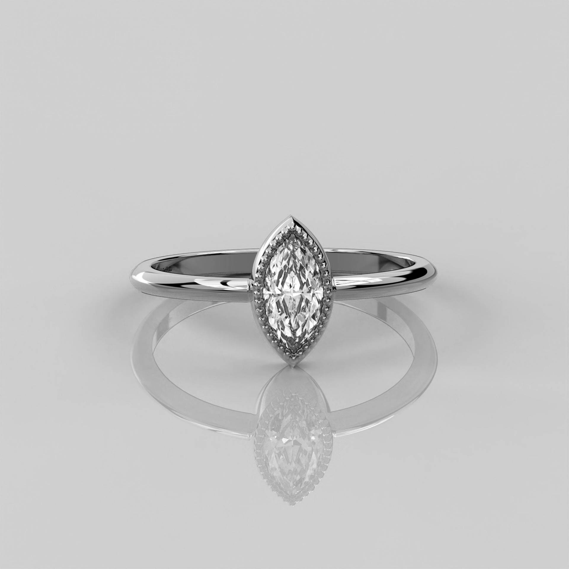 0.50 Ct Marquise Diamant Ring Für Frauen/14K Solid Gold Solitär Verlobungsring Lab Grown Echter von MoltaBellaJewels