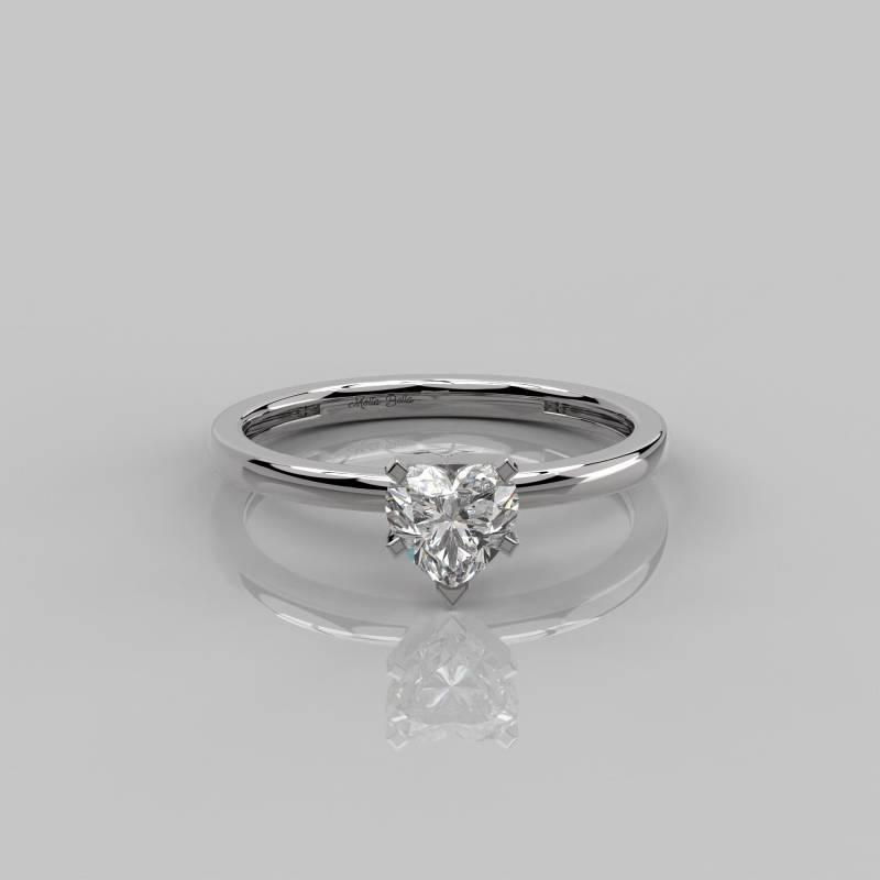 0.75 Ct Herz Diamant Ring Für Frauen/14K Solid Gold Solitär Verlobungsring Lab Gewachsener Echter Eleganter Form von MoltaBellaJewels
