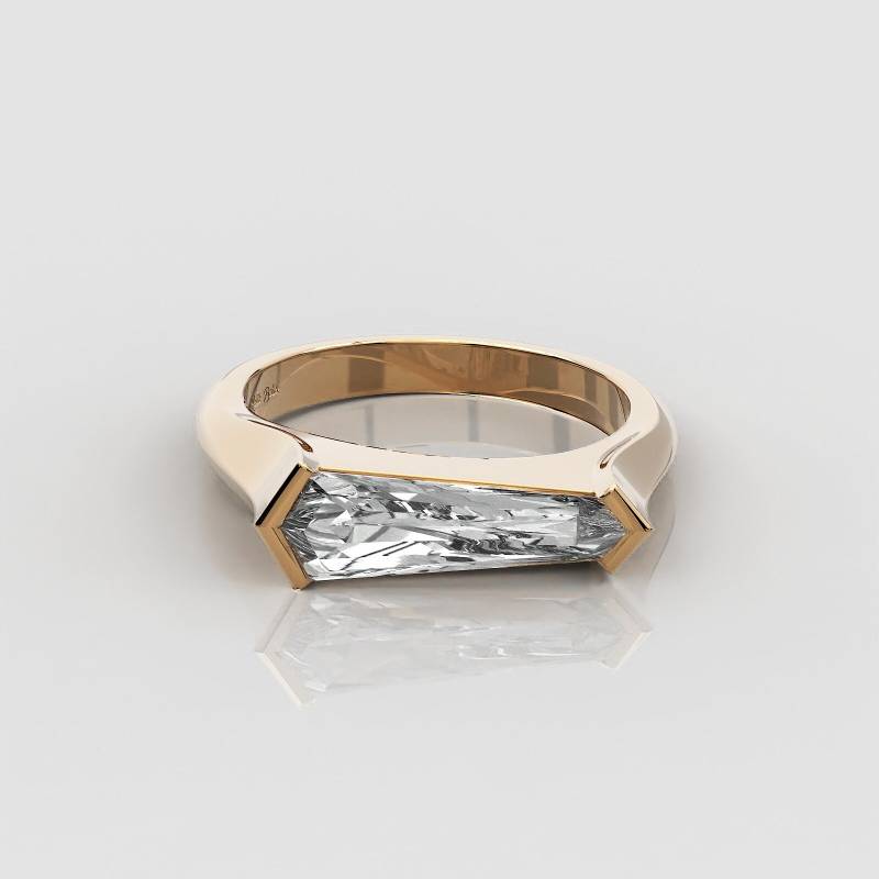 4.1Ct Tie Cut Diamantring Frauen 14K Solid Gold Drachen Sterling Silber Solitärring Verlobungsring Braut Ausgefallener Cz Ring von MoltaBellaJewels