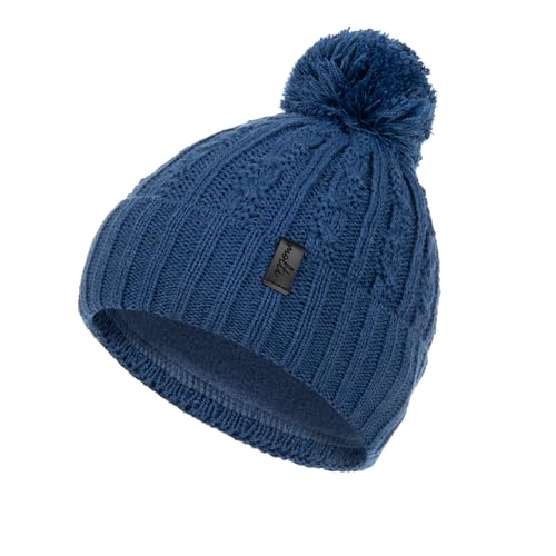 Molti Herbst und Wintermütze Kinder Fleece Gefüttert Warme Mütze, Verdicken Fleece für Mädchen und Jungen, 48-50/52-54, farbige (DE/NL/SE/PL, Numerisch, 52, 54, Blau) von Molti