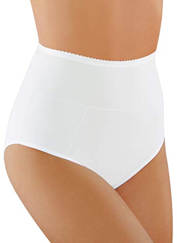 Moltico Bauchweg Unterwäsche Damen Miederslip mit Bauch-Weg-Effekt Shapewear Stark Formend Miederhose Slip Hochzeitsdessous Große Größen von Babell (XL, Weiß) von Moltico