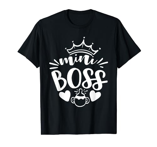 Familie Mama Papa Tochter Sohn Spruch - Mini Boss T-Shirt von Mom, Dad, Family and Home Tees and Gifts