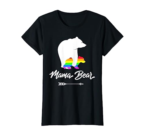 Mama Bear Straight Ally LGBT Regenbogen T-Shirt von Mom Ally LGBTQ CSD