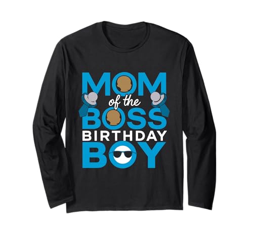 Mama und Papa Boss Geburtstag Jungen Baby Familie Party Dekorationen Langarmshirt von Mom And Dad Boss Birthday Boys Baby Family