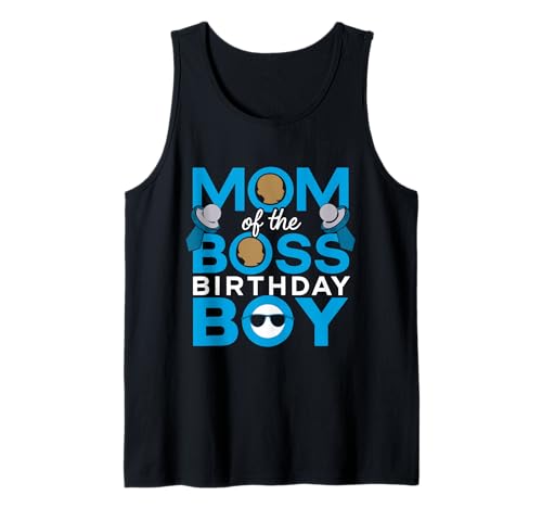 Mama und Papa Boss Geburtstag Jungen Baby Familie Party Dekorationen Tank Top von Mom And Dad Boss Birthday Boys Baby Family