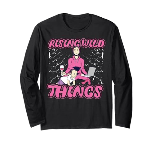 Aufsteigende wilde Dinge Muttertag Familie Liebe Frauen Langarmshirt von Mom Awesome Present Tee Design Idea
