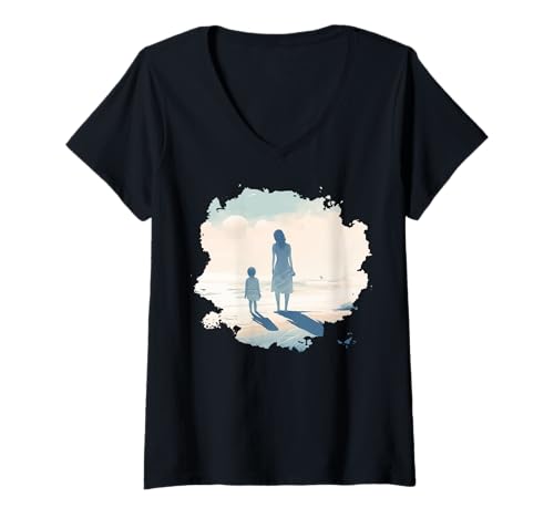 Damen Muttertag Familie Liebe Frauen T-Shirt mit V-Ausschnitt Damen Muttertag Familie Liebe Frauen T-Shirt mit V-Ausschnitt von Mom Awesome Present Tee Design Idea