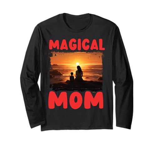 Magical Mom Muttertag Familie Liebe Frauen Langarmshirt von Mom Awesome Present Tee Design Idea