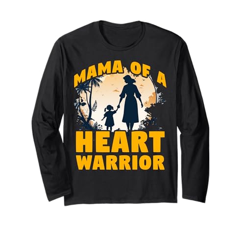 Mama eines Herzkriegers Muttertag Familie Liebe Frauen Langarmshirt von Mom Awesome Present Tee Design Idea