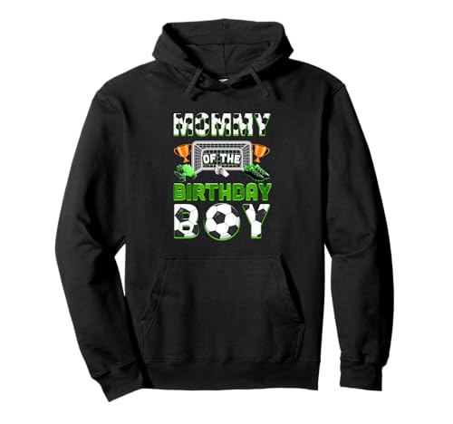 Matching Party für Mama des Geburtstagskindes, Fußball, Familie Pullover Hoodie von Mom Birthday Boy Soccer Family