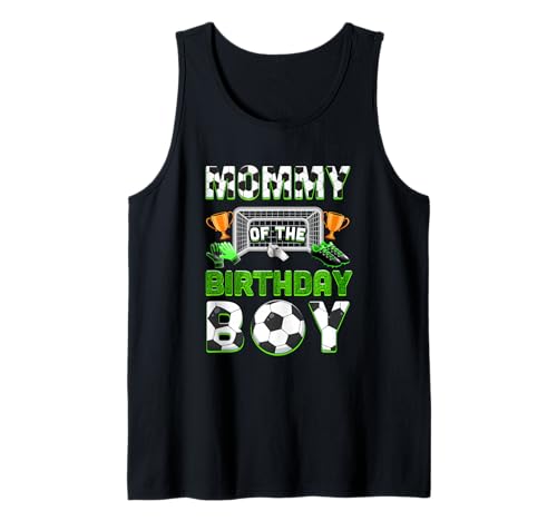 Matching Party für Mama des Geburtstagskindes, Fußball, Familie Tank Top von Mom Birthday Boy Soccer Family