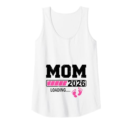 Damen Mama 2026 Schwangerschaft Ankündigung Tank Top von Mom Dad Geburt Baby 2026