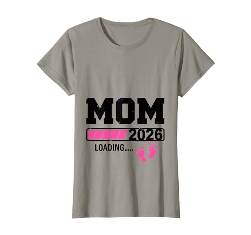 Mama 2026 Schwangerschaft Ankündigung T-Shirt von Mom Dad Geburt Baby 2026