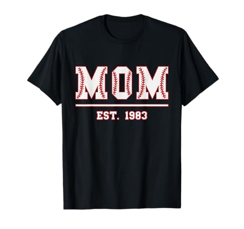 Baseball Mama Est. 1983 Muttertag Mutter Geburtstag Vintage T-Shirt Baseball Mama Est. 1983 Muttertag Mutter Geburtstag Vintage T-Shirt von Mom Est. 1983 Baseball Softball Mother's Day Retro