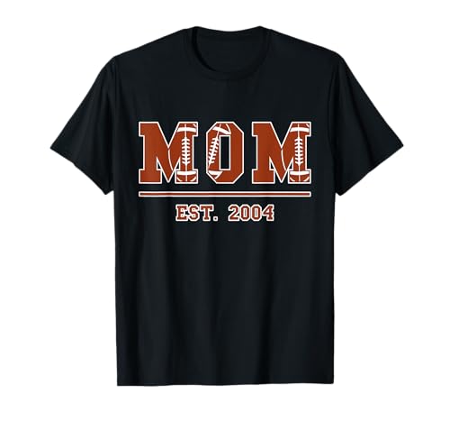 Rugby Mama Est 2004 Muttertag Mutter Geburtstag Vintage T-Shirt von Mom Est. 2004 Football Rugby Mother's Day Sports