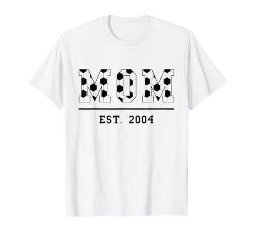 Football Mama Est 2004 Muttertag Mutter Geburtstag Vintage T-Shirt Football Mama Est 2004 Muttertag Mutter Geburtstag Vintage T-Shirt von Mom Est. 2004 Soccer Football Mother's Day Sports