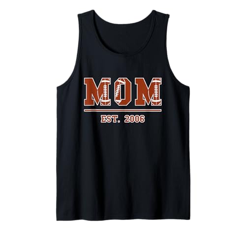 Rugby Mama Est 2006 Muttertag Mutter Geburtstag Vintage Tank Top von Mom Est. 2006 Football Rugby Mother's Day Sports