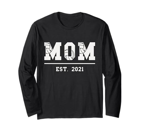 Volleyball Mama Est 2021 Muttertag Mutter Geburtstag Vintage Langarmshirt von Mom Est. 2021 Volleyball Mother's Day Sports