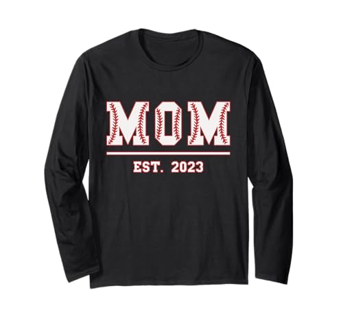 Baseball Mama Est. 2023 Muttertag Mutter Geburtstag Vintage Langarmshirt von Mom Est. 2023 Baseball Softball Mother's Day Retro