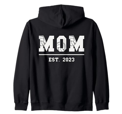Volleyball Mama Est 2023 Muttertag Mutter Geburtstag Vintage Kapuzenjacke von Mom Est. 2023 Volleyball Mother's Day Sports