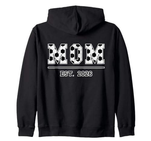 Football Mama Est 2026 Muttertag Mutter Geburtstag Vintage Kapuzenjacke von Mom Est. 2026 Soccer Football Mother's Day Sports