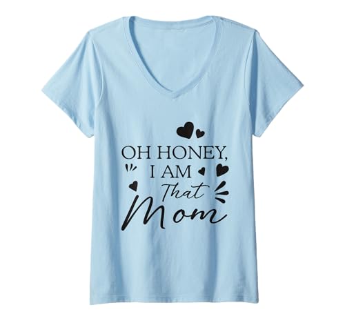 Damen Ich bin diese Mutter Das Leben einer süßen Mutter Lustiger Muttertag T-Shirt mit V-Ausschnitt von Mom Gift Funny Mother's Day Apparel