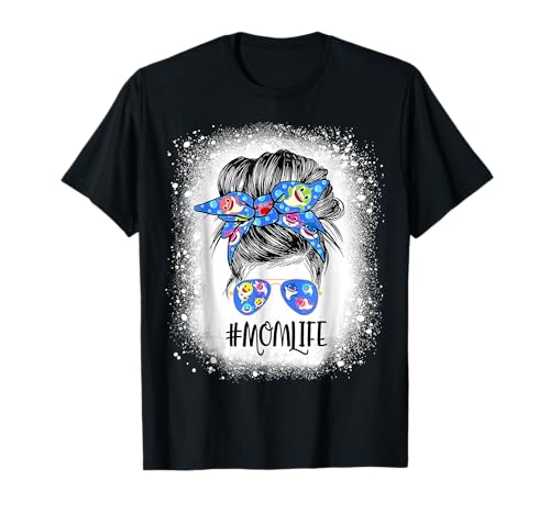 Mom Life Messy Bun, gebleichter Hai, Mama, Muttertag T-Shirt Mom Life Messy Bun, gebleichter Hai, Mama, Muttertag T-Shirt von Mom Life Messy Bun Bleached Shark Mommy Mother's