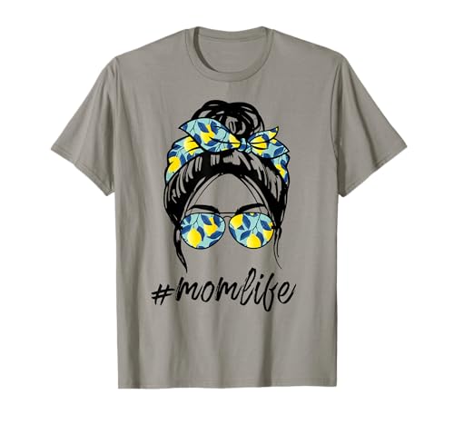 Mom Life Shirts für Damen, gelbe Zitrone, Sonnenbrille & Bandana T-Shirt Mom Life Shirts für Damen, gelbe Zitrone, Sonnenbrille & Bandana T-Shirt von Mom Life Messy Hair Bun Women Mother's Day Funny