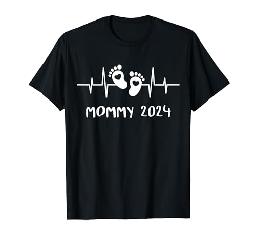 Mommy 2024 Herzschlag - Das Mami Mom Mama Geburt 2024 Mutter T-Shirt von Mom Mommy Mutter Mutti & Mama 2024 Geburt Geschenk